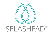 Splashpad Logo with Two Water Droplets